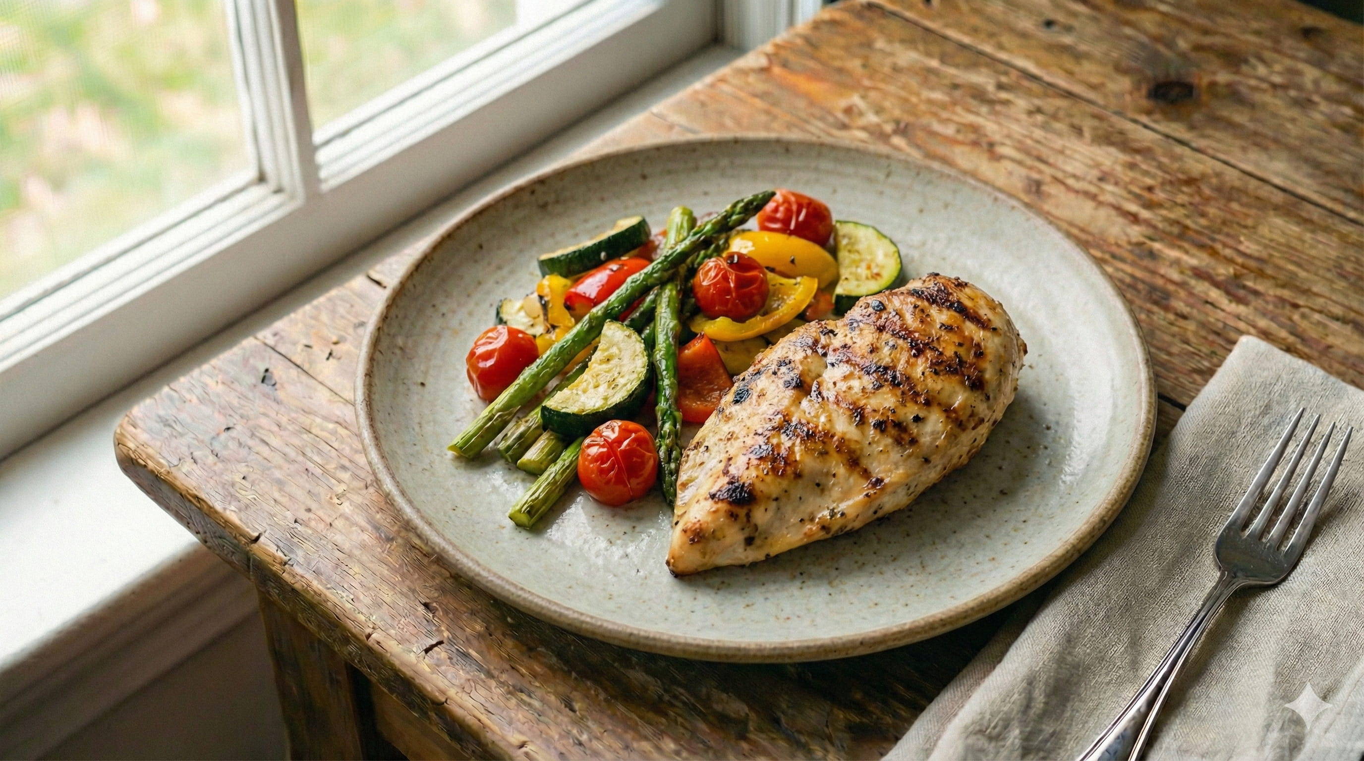 فیله گریل با سبزیجات